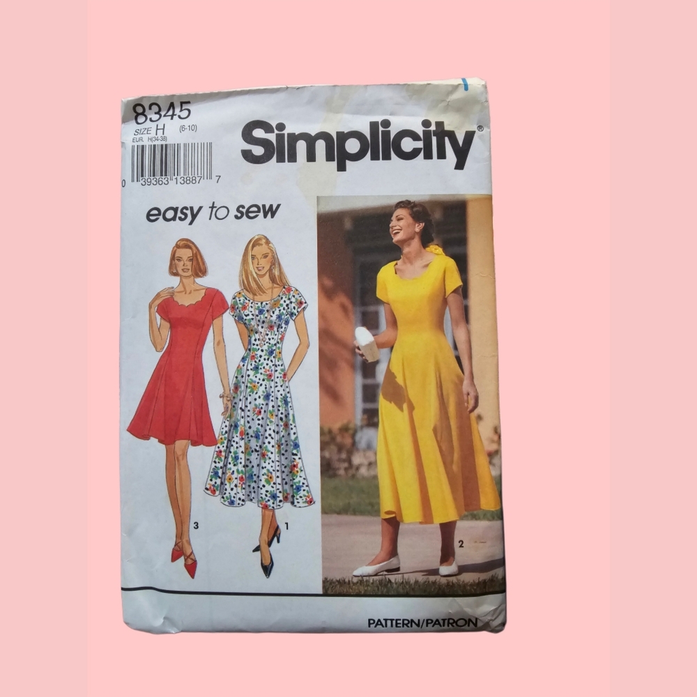 Uncut Simplicity Pattern 8345